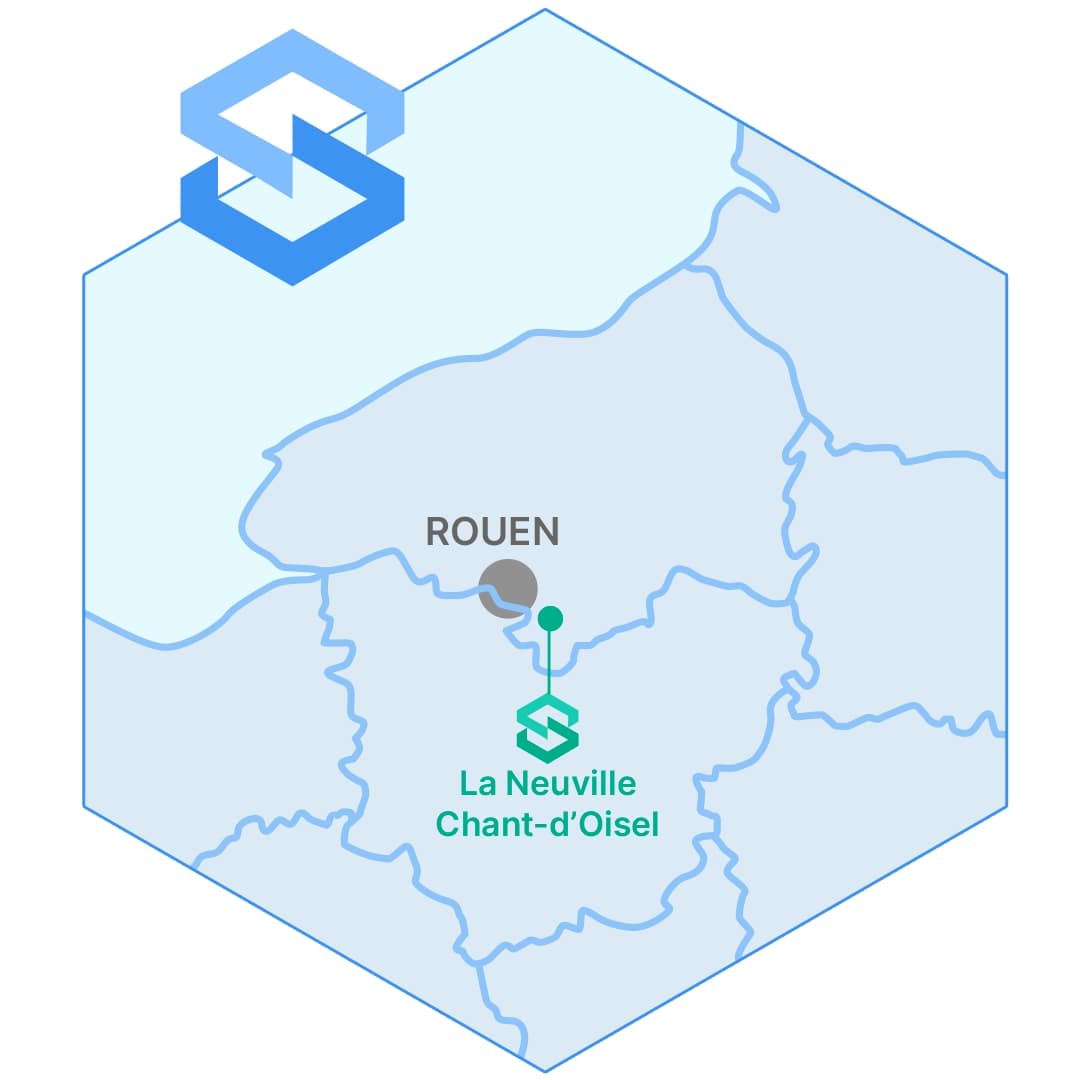 Localisation Rouen La Neuville chant d'Oisel