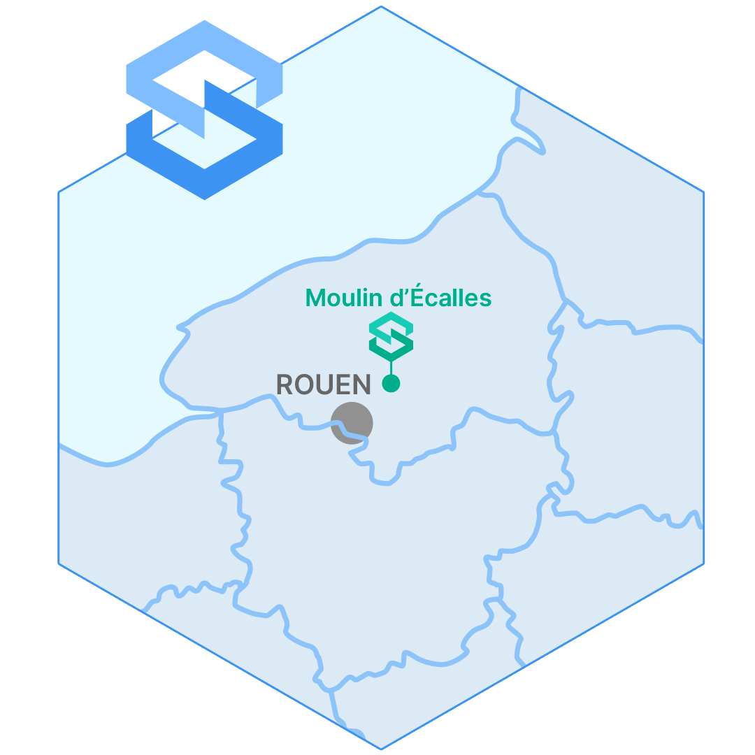 Localisation Rouen Moulin Écalles